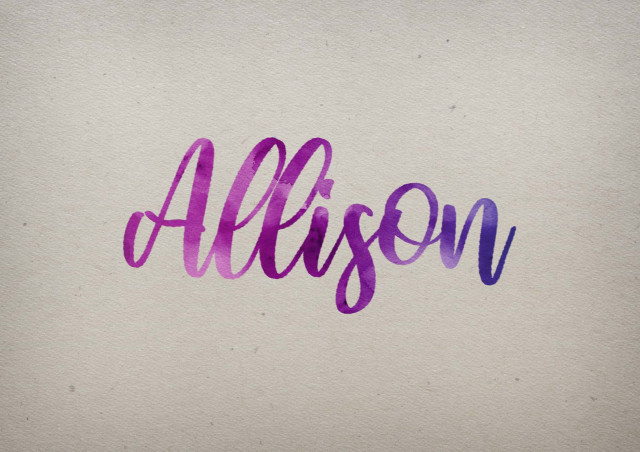 Free photo of Allison Watercolor Name DP