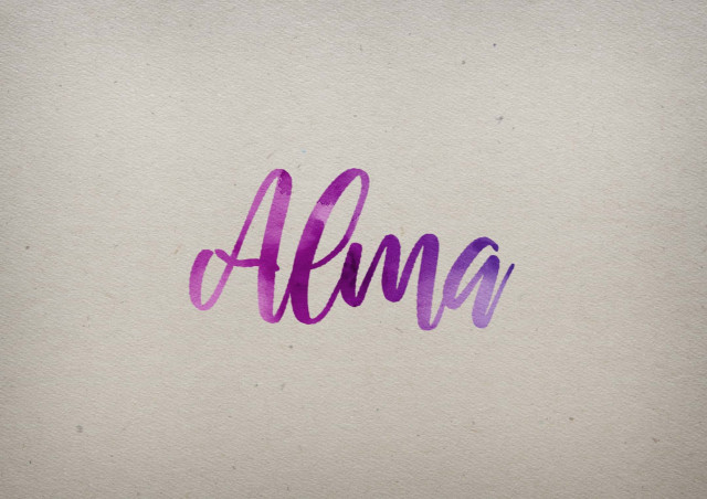 Free photo of Alma Watercolor Name DP