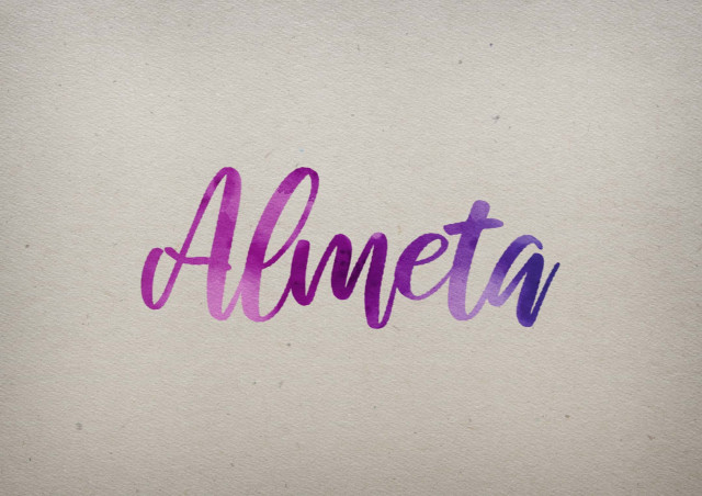 Free photo of Almeta Watercolor Name DP