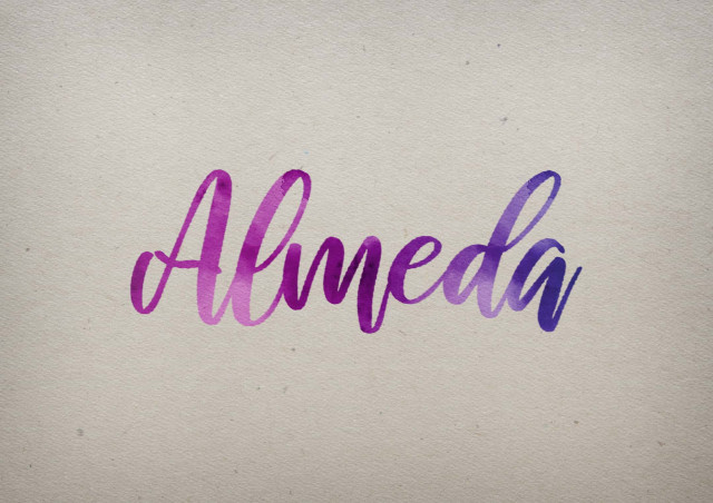 Free photo of Almeda Watercolor Name DP