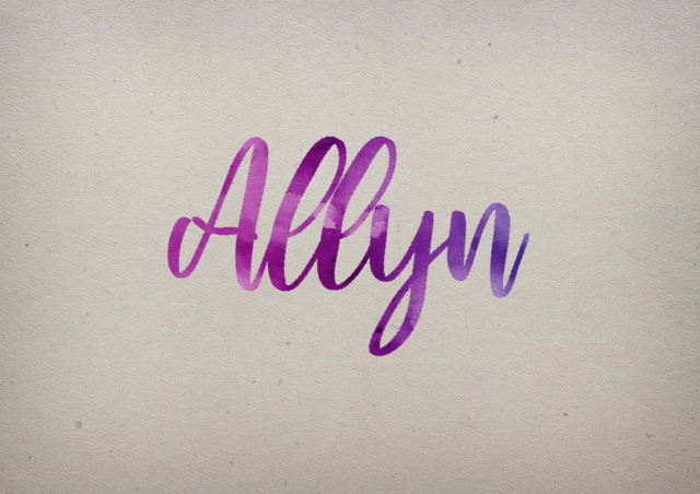 Free photo of Allyn Watercolor Name DP