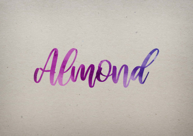 Free photo of Almond Watercolor Name DP