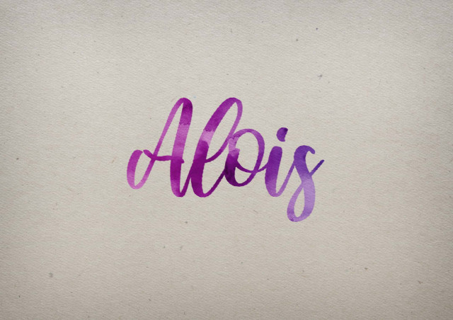 Free photo of Alois Watercolor Name DP