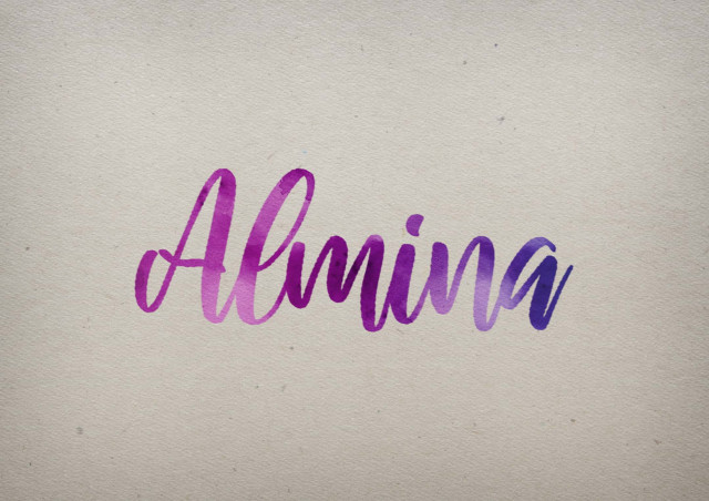 Free photo of Almina Watercolor Name DP