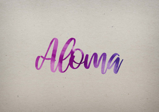 Free photo of Aloma Watercolor Name DP