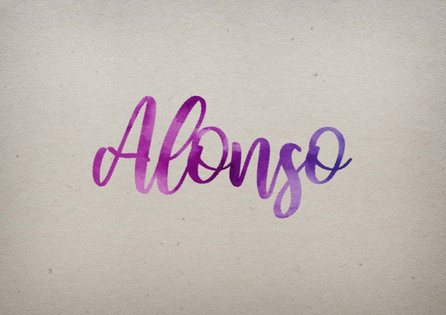 Free photo of Alonso Watercolor Name DP