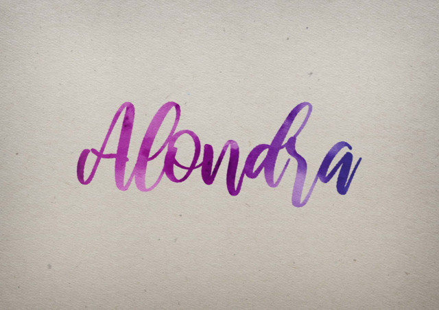 Free photo of Alondra Watercolor Name DP