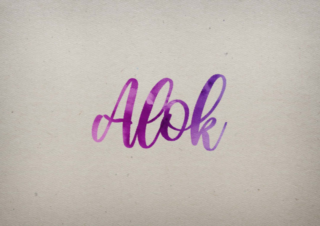 Free photo of Alok Watercolor Name DP