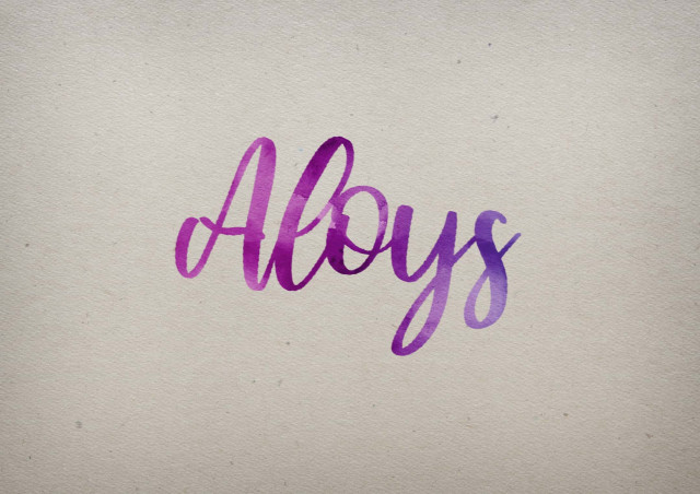 Free photo of Aloys Watercolor Name DP