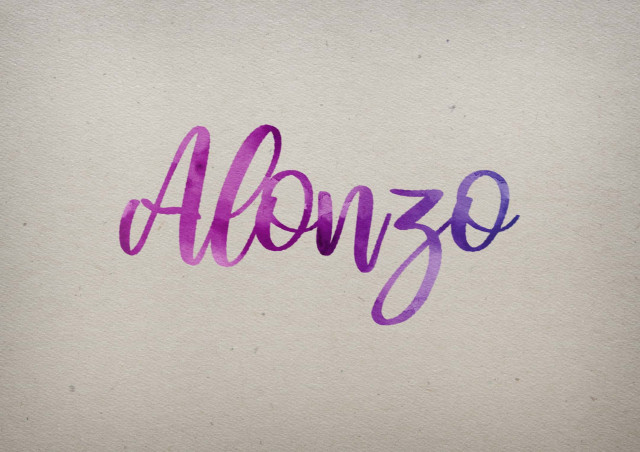 Free photo of Alonzo Watercolor Name DP