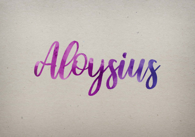 Free photo of Aloysius Watercolor Name DP