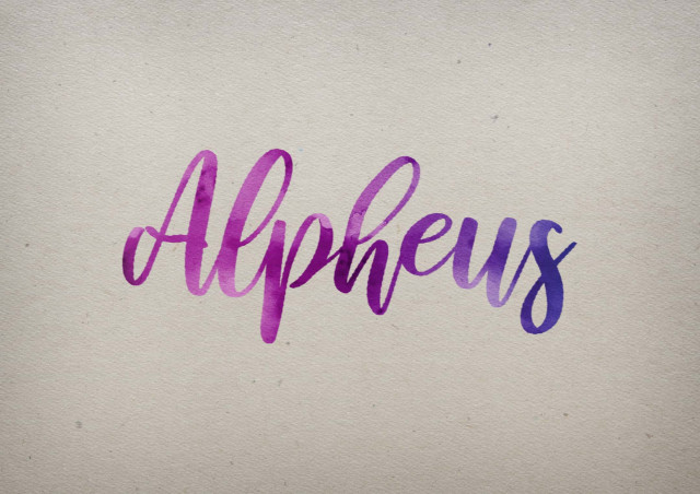 Free photo of Alpheus Watercolor Name DP