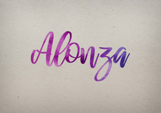 Free photo of Alonza Watercolor Name DP