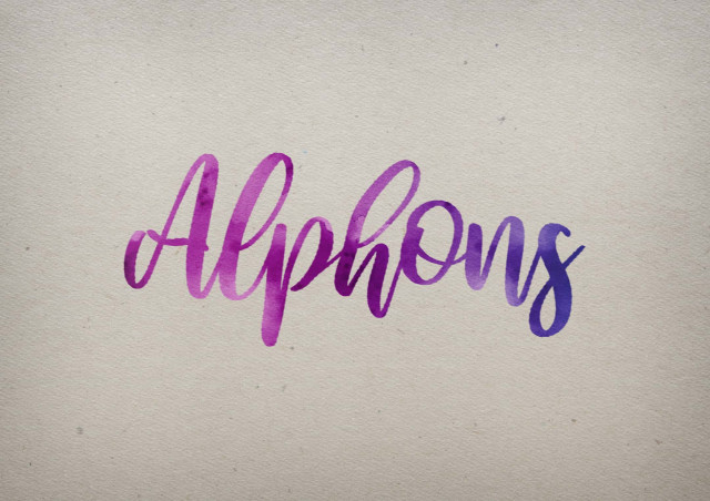 Free photo of Alphons Watercolor Name DP