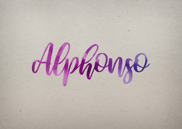 Free photo of Alphonso Watercolor Name DP