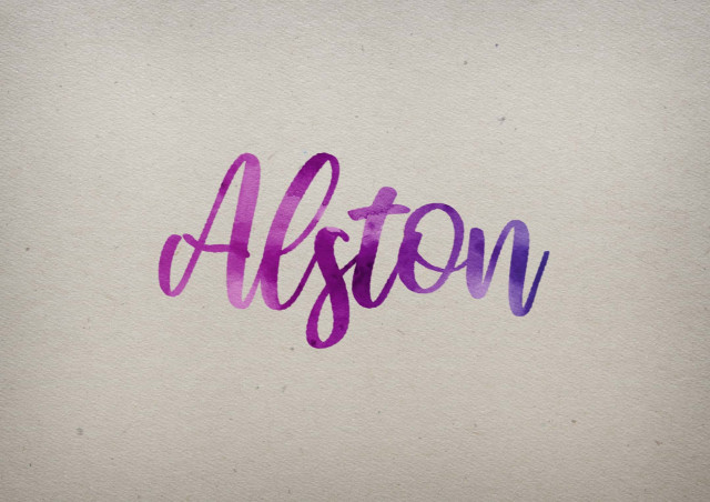 Free photo of Alston Watercolor Name DP