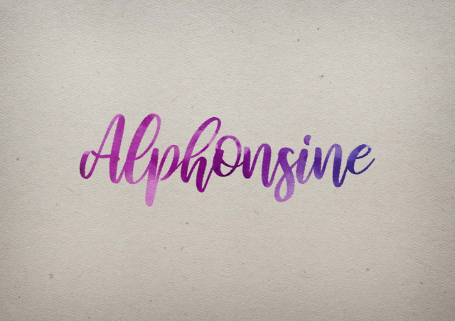 Free photo of Alphonsine Watercolor Name DP