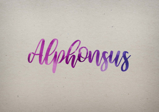 Free photo of Alphonsus Watercolor Name DP