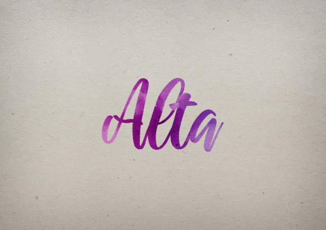 Free photo of Alta Watercolor Name DP