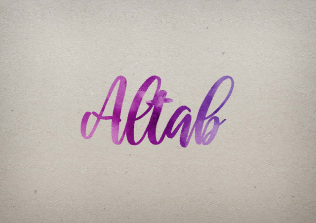 Free photo of Altab Watercolor Name DP