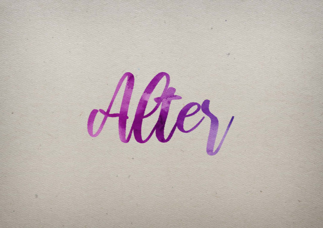 Free photo of Alter Watercolor Name DP