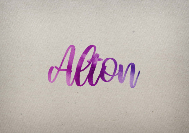 Free photo of Alton Watercolor Name DP