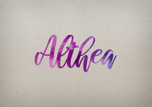 Free photo of Althea Watercolor Name DP