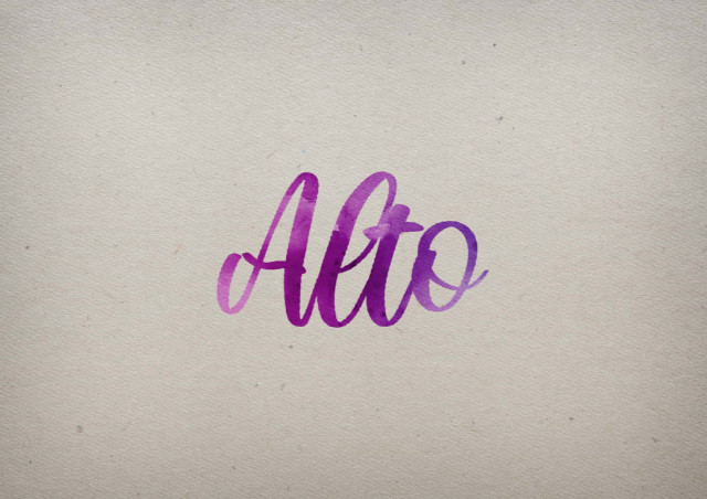 Free photo of Alto Watercolor Name DP