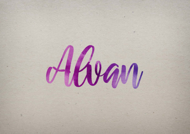 Free photo of Alvan Watercolor Name DP
