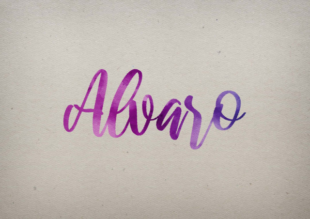 Free photo of Alvaro Watercolor Name DP