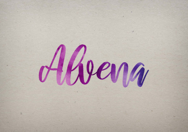 Free photo of Alvena Watercolor Name DP
