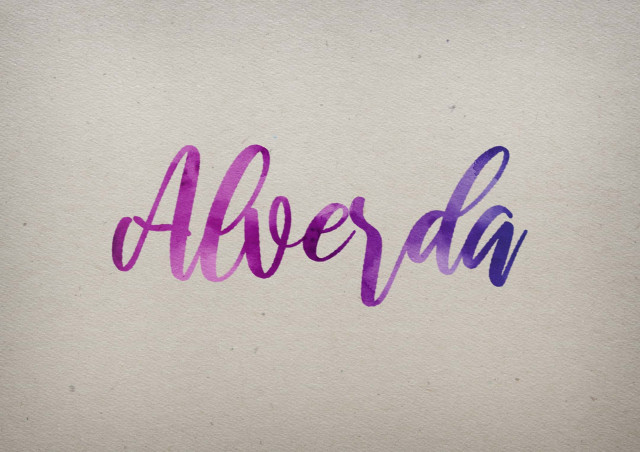 Free photo of Alverda Watercolor Name DP