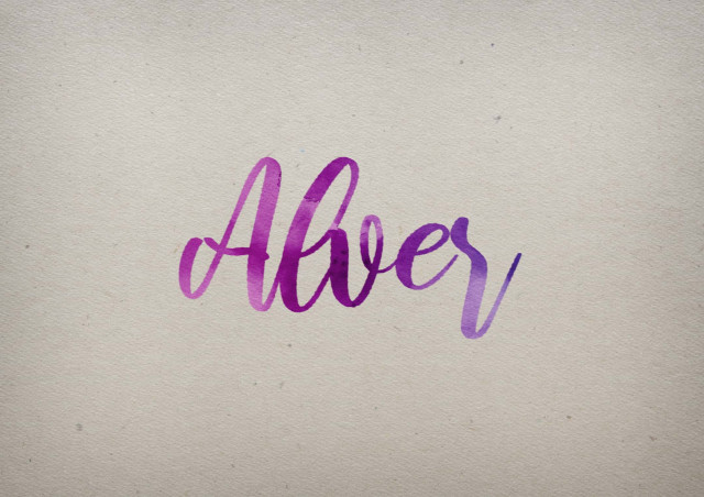 Free photo of Alver Watercolor Name DP