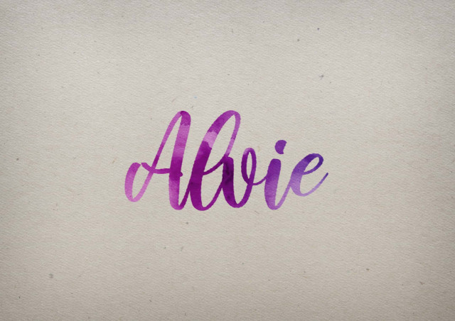 Free photo of Alvie Watercolor Name DP