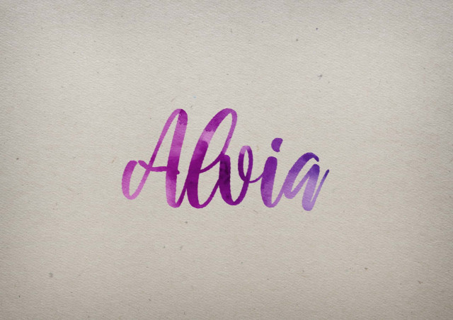 Free photo of Alvia Watercolor Name DP