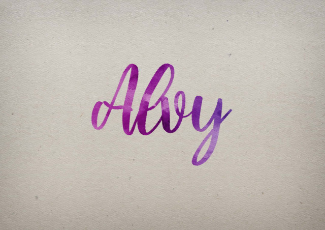 Free photo of Alvy Watercolor Name DP