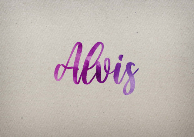 Free photo of Alvis Watercolor Name DP