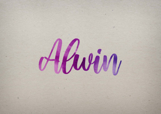 Free photo of Alwin Watercolor Name DP