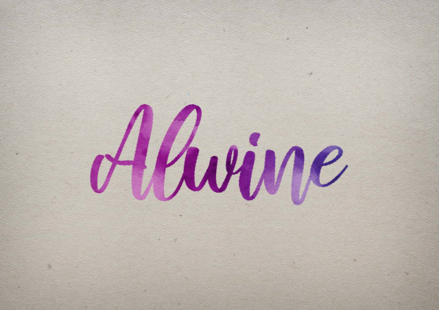 Free photo of Alwine Watercolor Name DP