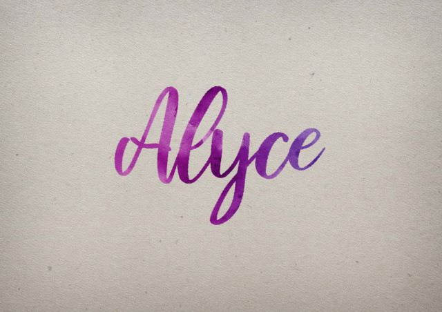 Free photo of Alyce Watercolor Name DP