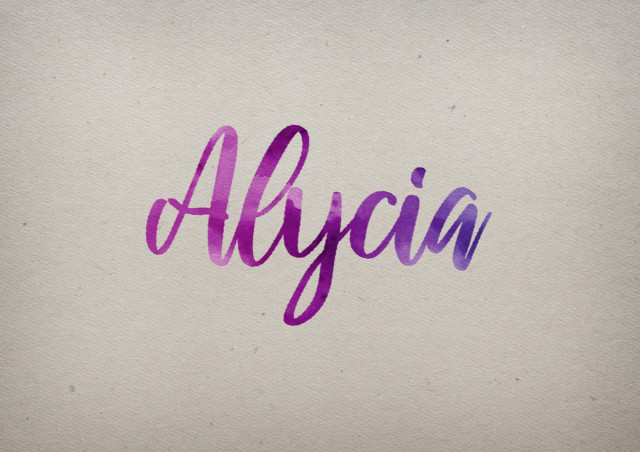 Free photo of Alycia Watercolor Name DP