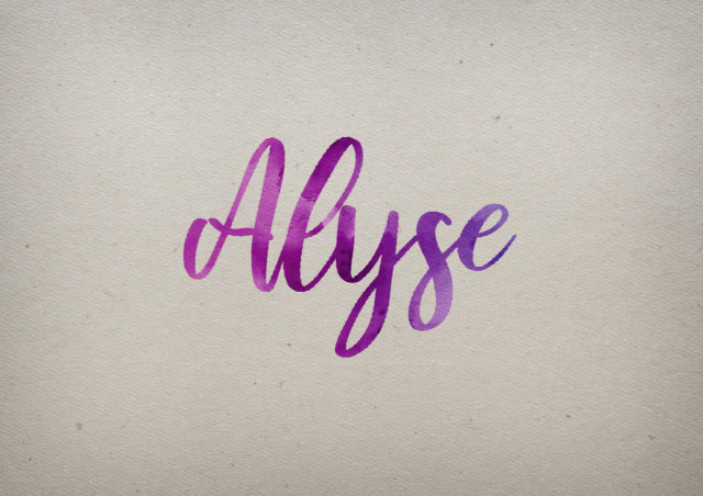 Free photo of Alyse Watercolor Name DP