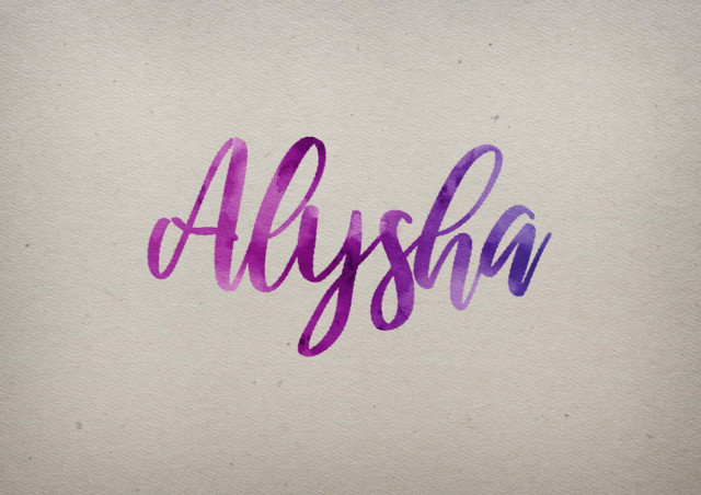 Free photo of Alysha Watercolor Name DP