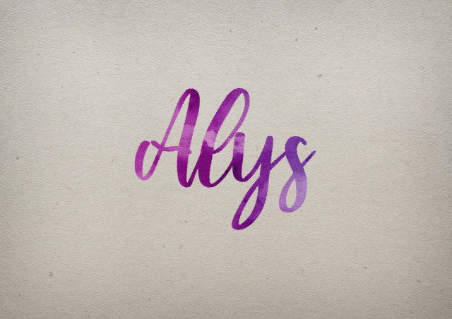 Free photo of Alys Watercolor Name DP