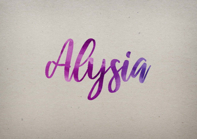 Free photo of Alysia Watercolor Name DP