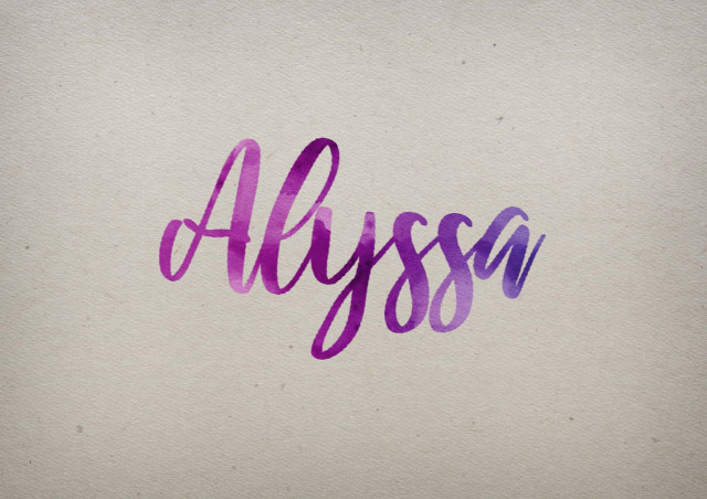 Free photo of Alyssa Watercolor Name DP