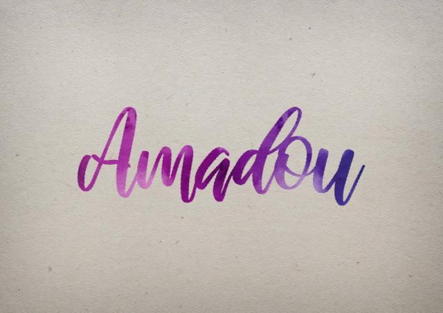 Free photo of Amadou Watercolor Name DP