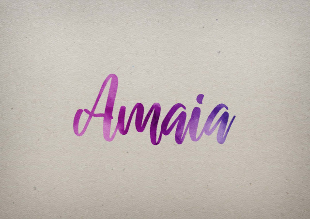 Free photo of Amaia Watercolor Name DP