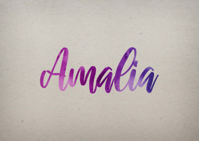 Free photo of Amalia Watercolor Name DP