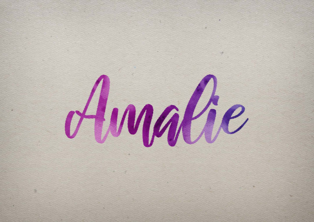 Free photo of Amalie Watercolor Name DP